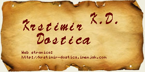 Krstimir Dostica vizit kartica